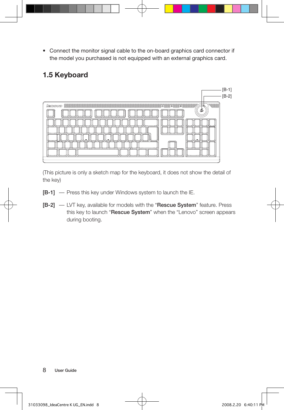 5 keyboard | Lenovo IdeaCentre K210 User Manual | Page 13 / 41