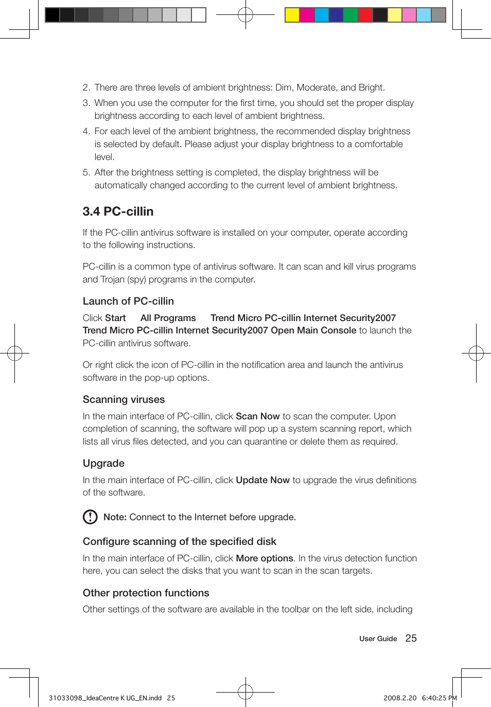 4 pc-cillin | Lenovo IdeaCentre K210 User Manual | Page 30 / 41