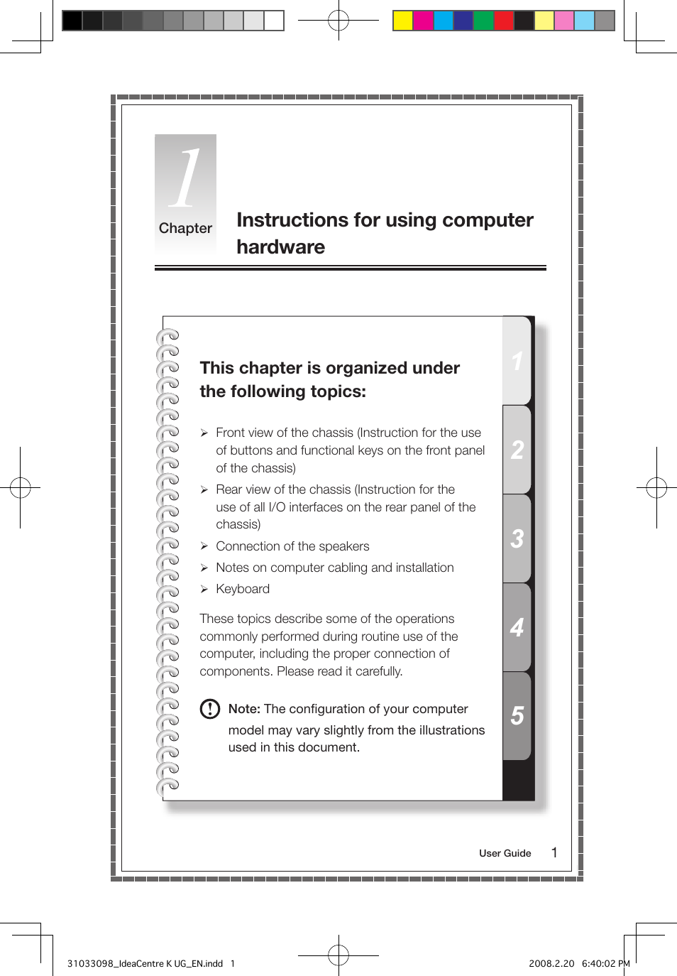 Instructions for using computer hardware | Lenovo IdeaCentre K210 User Manual | Page 6 / 41