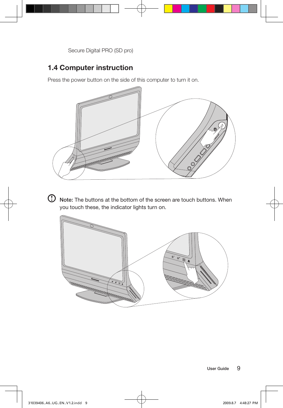4 computer instruction | Lenovo IdeaCentre A600 User Manual | Page 14 / 41
