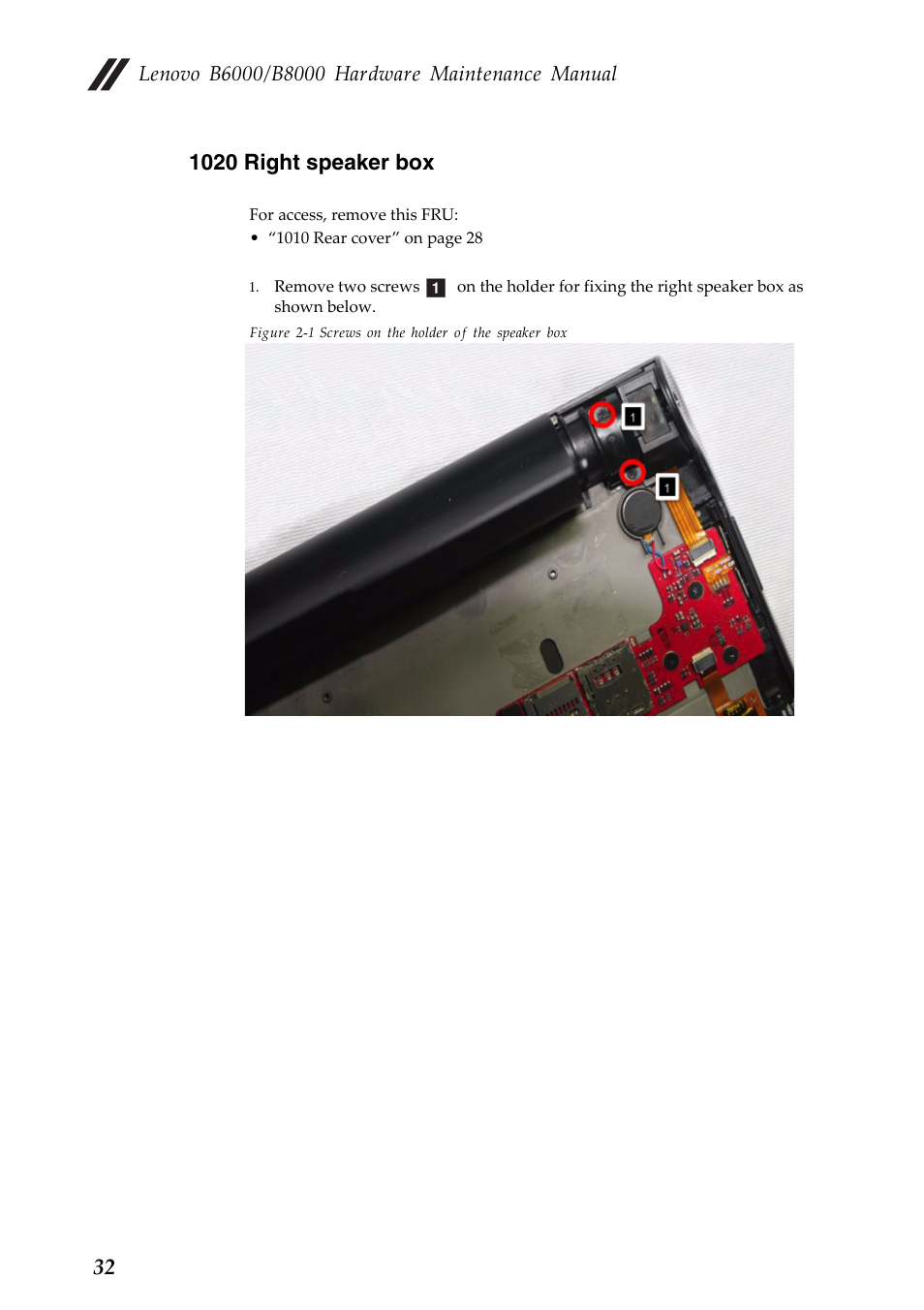 1020 right speaker box | Lenovo Yoga Tablet 8 B6000 User Manual | Page 36 / 72
