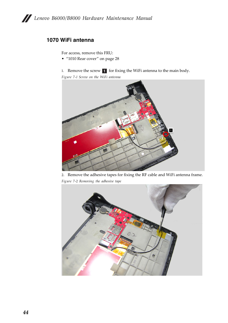 1070 wifi antenna | Lenovo Yoga Tablet 8 B6000 User Manual | Page 48 / 72