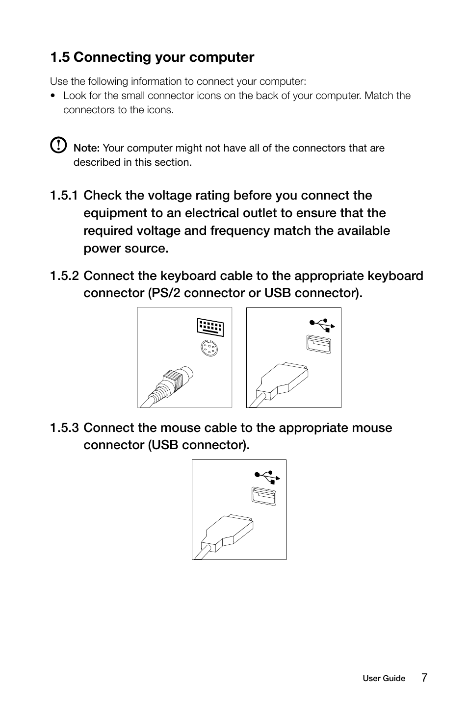 5 connecting your computer | Lenovo IdeaCentre B520 User Manual | Page 12 / 49