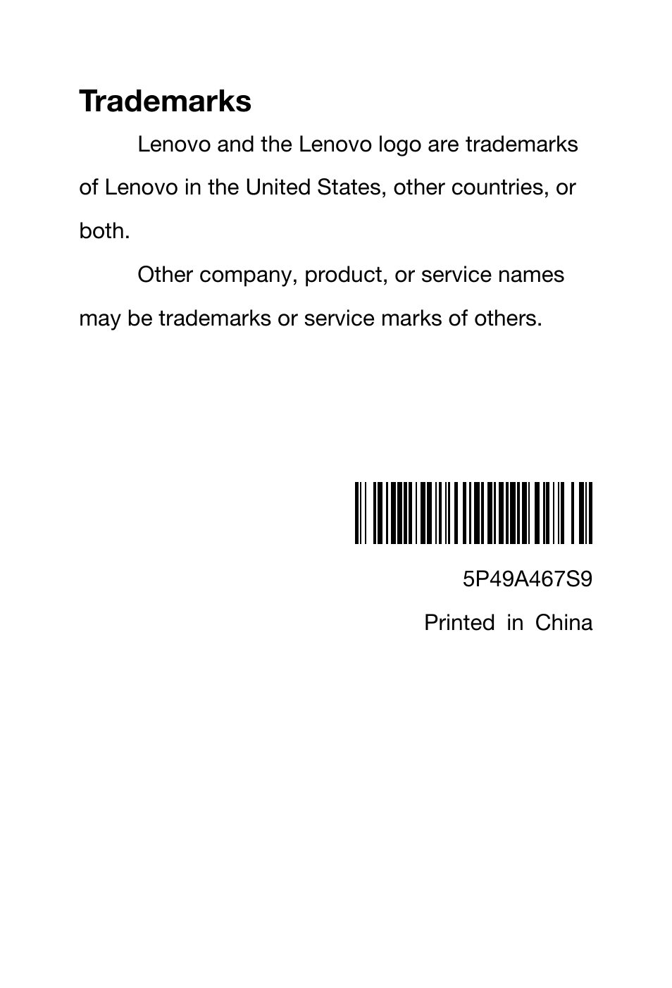 Trademarks | Lenovo Yoga Tablet 10 HD+ B8080 User Manual | Page 2 / 2