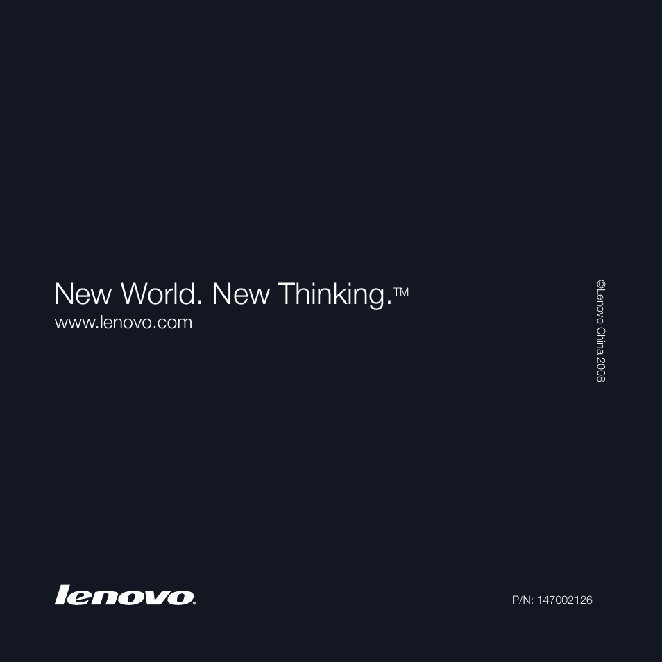 User guide, V1.0, New world. new thinking | Lenovo IdeaPad U130 User Manual | Page 136 / 136