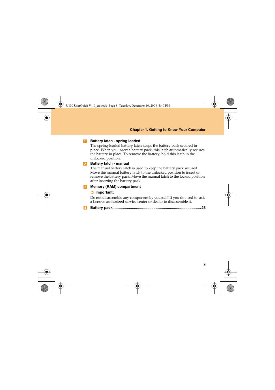Lenovo IdeaPad U130 User Manual | Page 17 / 136