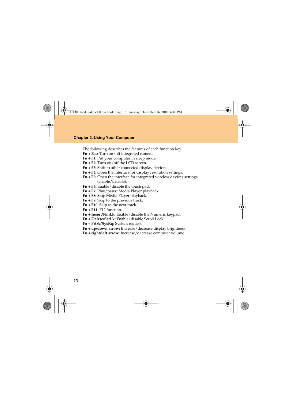 Lenovo IdeaPad U130 User Manual | Page 22 / 136