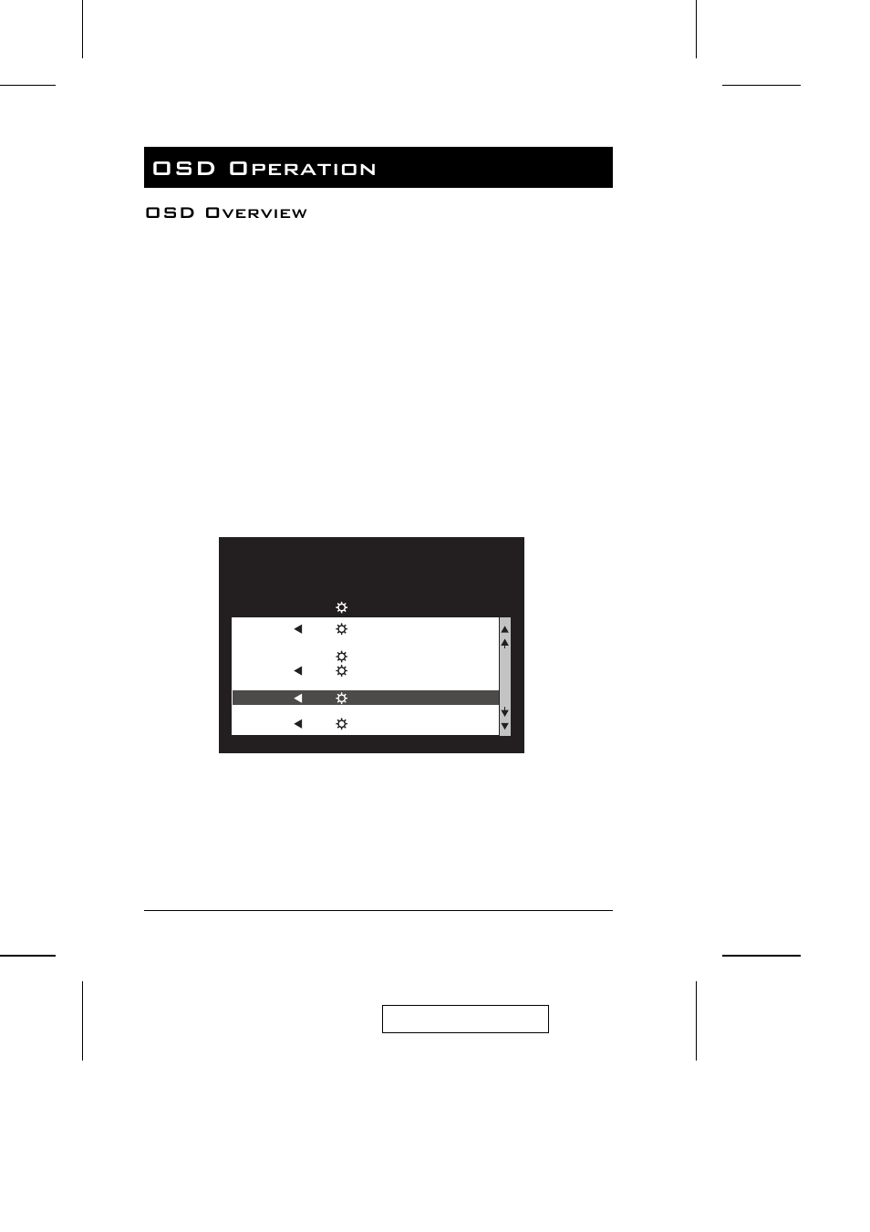 Osd operation, Osd overview | ATEN CS-1754 CS-1758 User Manual | Page 34 / 55