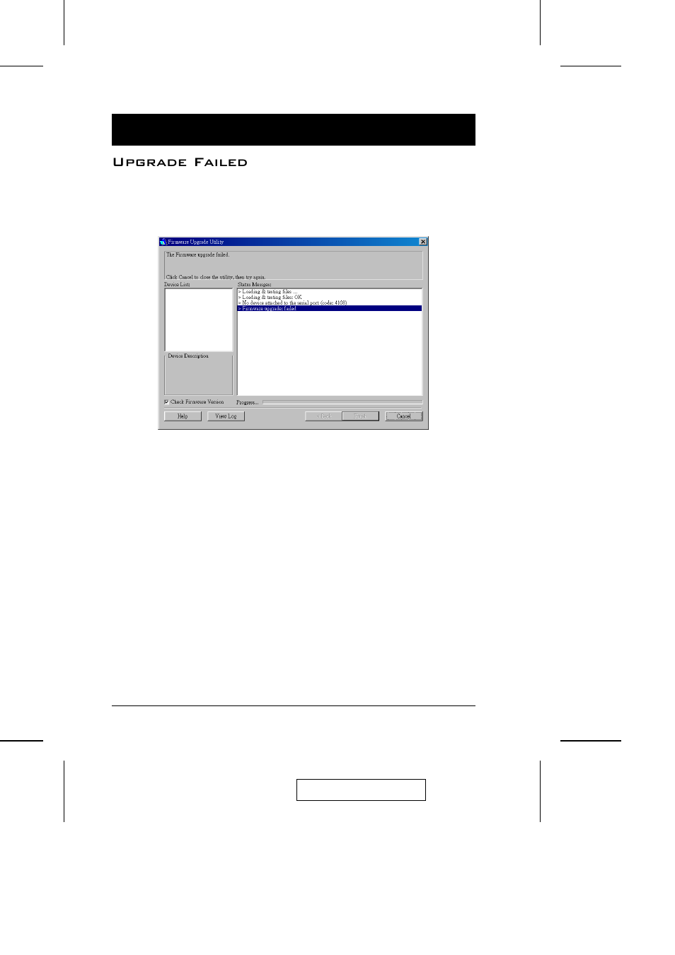 Upgrade failed | ATEN CS-1754 CS-1758 User Manual | Page 50 / 55