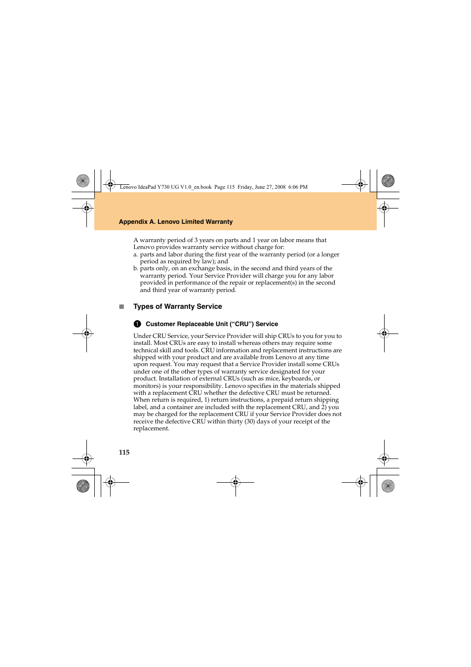 Lenovo IdeaPad Y730 User Manual | Page 124 / 156