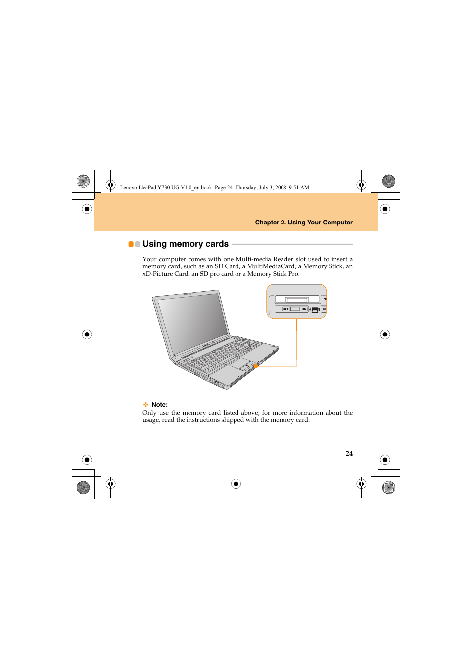 Lenovo IdeaPad Y730 User Manual | Page 33 / 156