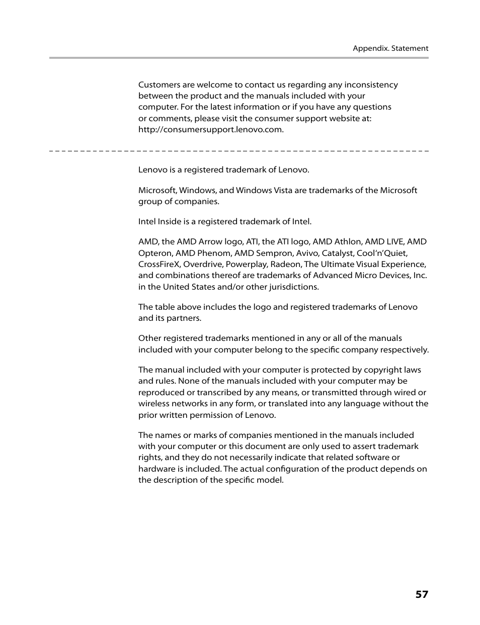 Lenovo IdeaCentre A700 User Manual | Page 59 / 59