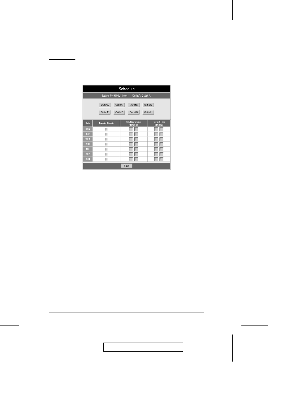Schedule | ATEN PN9108U User Manual | Page 46 / 70