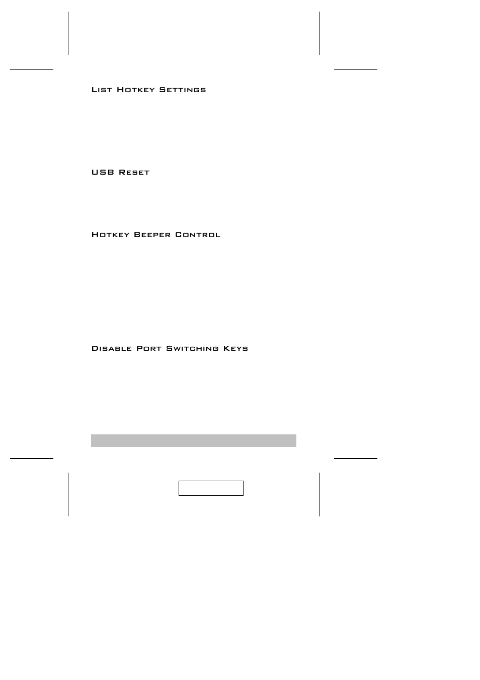 List hotkey settings, Usb reset, Hotkey beeper control | Disable port switching keys | ATEN ATEN Petite CS-64U User Manual | Page 14 / 20