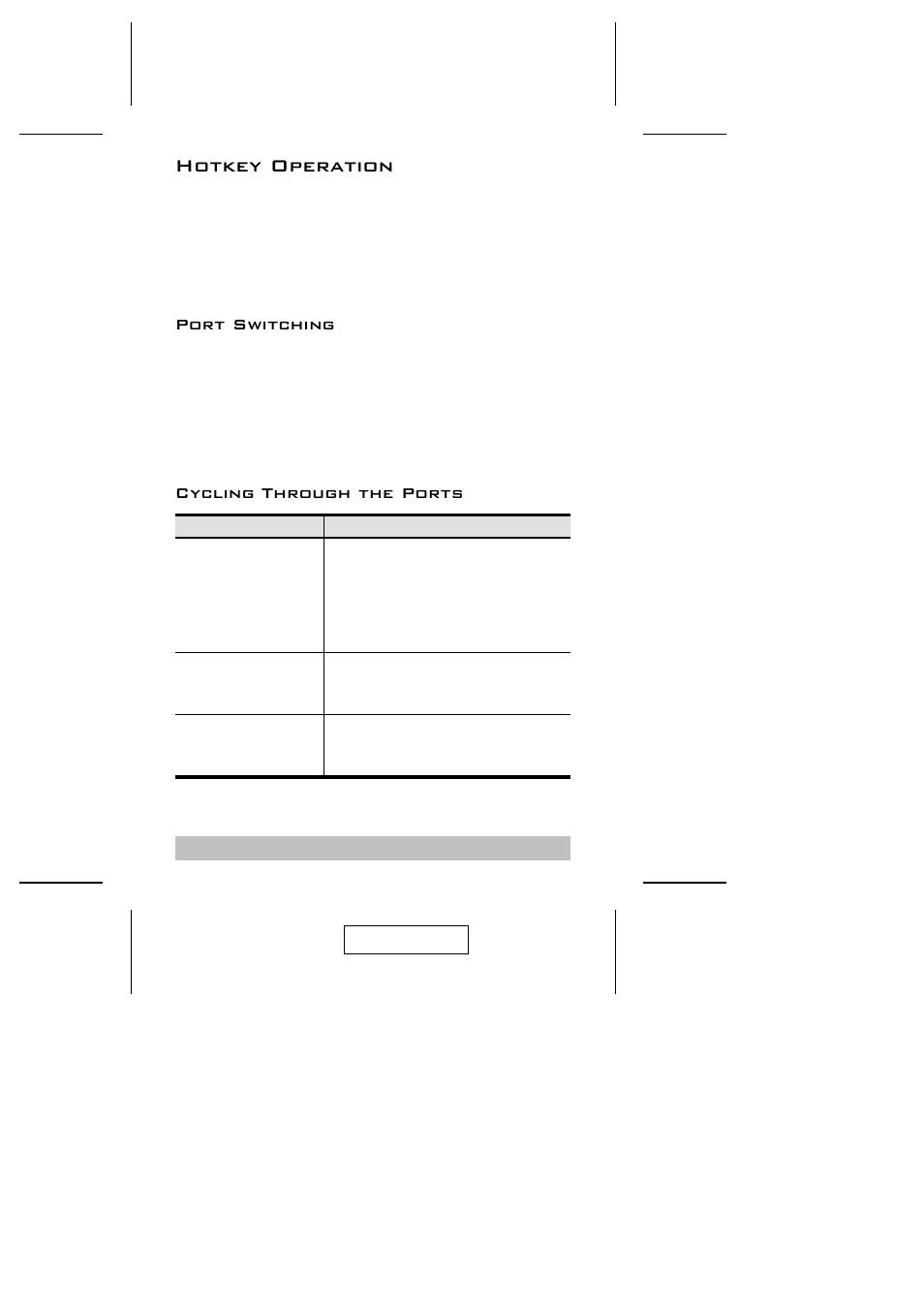 Hotkey operation, Port switching, Cycling through the ports | ATEN ATEN Petite CS-64U User Manual | Page 9 / 20