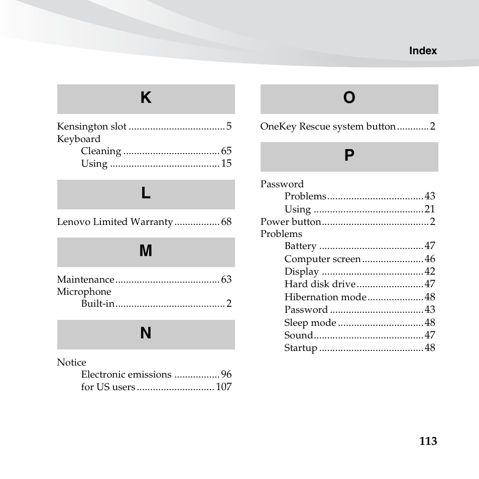 Lenovo IdeaPad S10-3s User Manual | Page 127 / 130