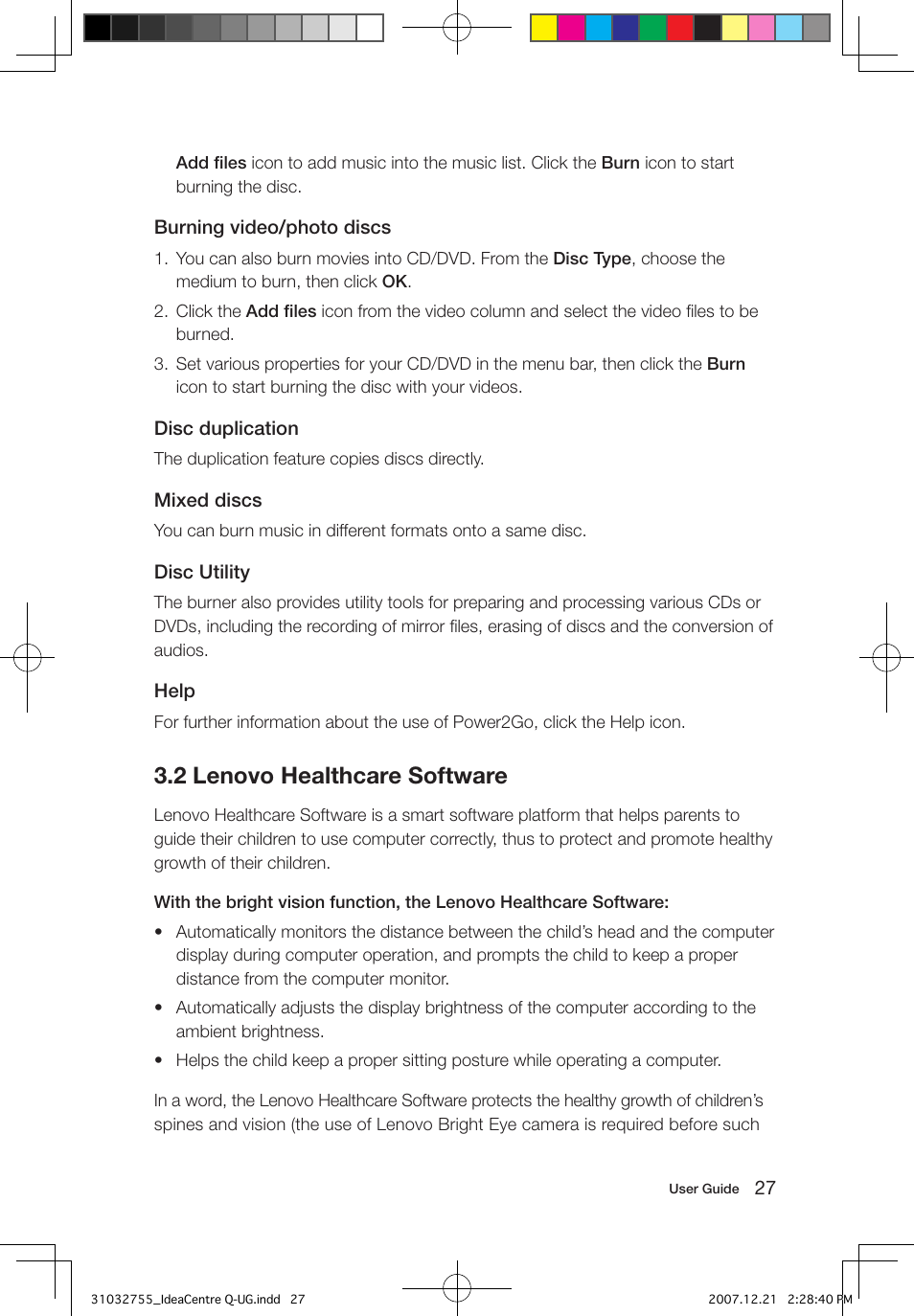 2 lenovo healthcare software | Lenovo IdeaCentre Q200 User Manual | Page 32 / 49