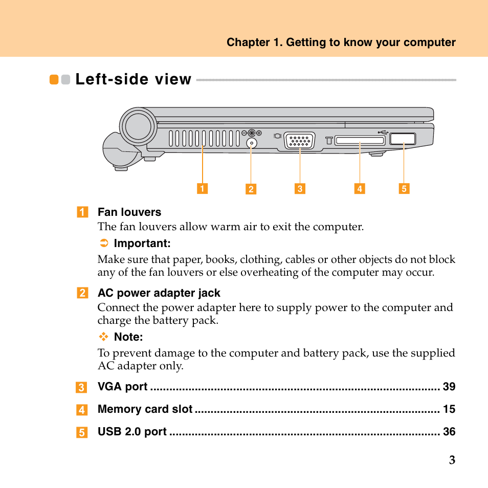 Left-side view | Lenovo IdeaPad S10 FR User Manual | Page 11 / 154