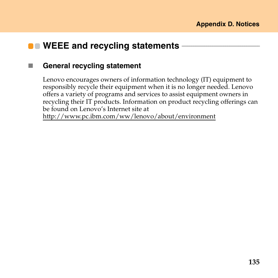 Weee and recycling statements | Lenovo IdeaPad S10 FR User Manual | Page 143 / 154