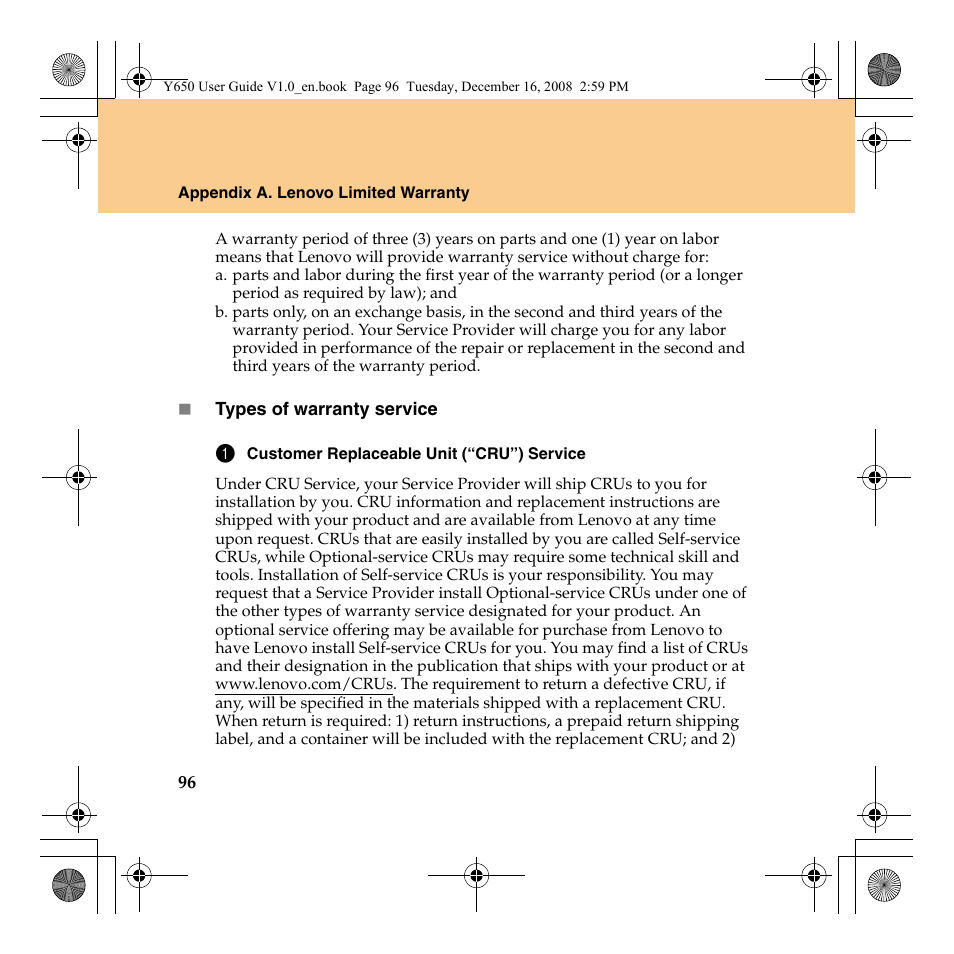 Lenovo IdeaPad Y650 User Manual | Page 104 / 138
