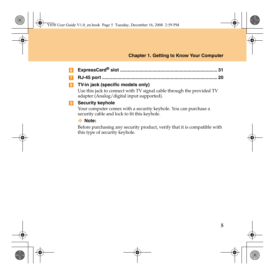 Lenovo IdeaPad Y650 User Manual | Page 13 / 138