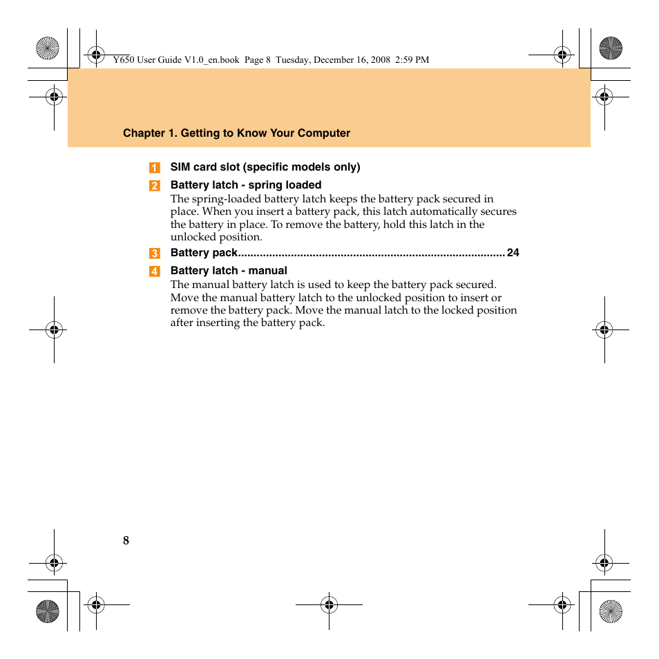 Lenovo IdeaPad Y650 User Manual | Page 16 / 138