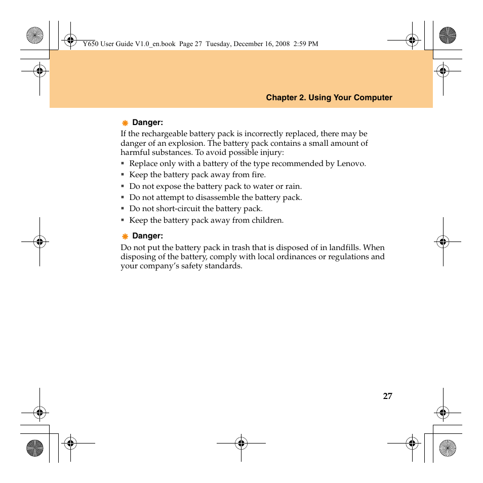 Lenovo IdeaPad Y650 User Manual | Page 35 / 138