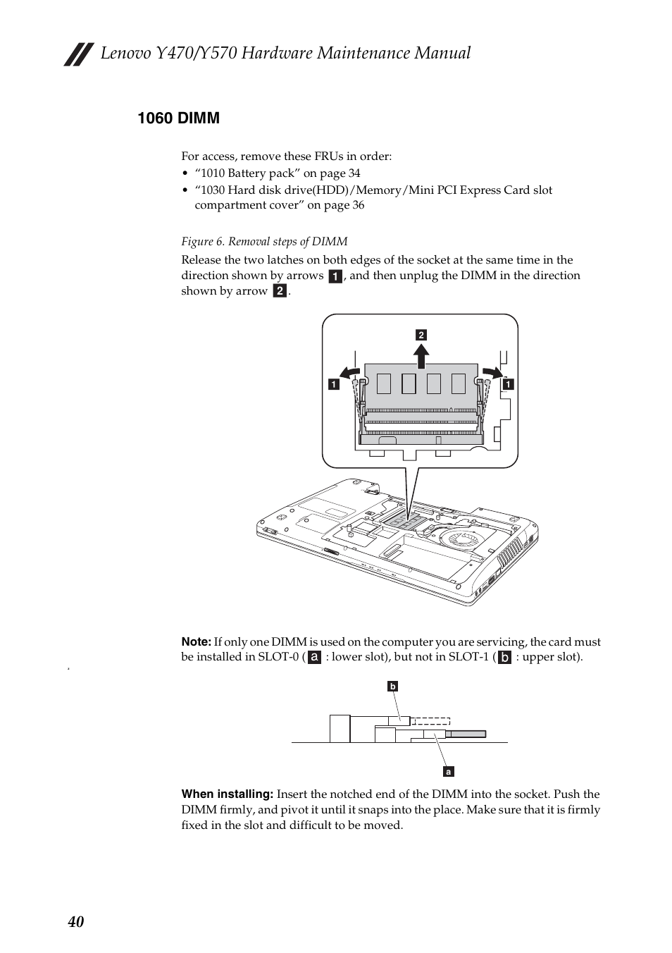 1060 dimm | Lenovo IDEAPAD Y570 User Manual | Page 44 / 103