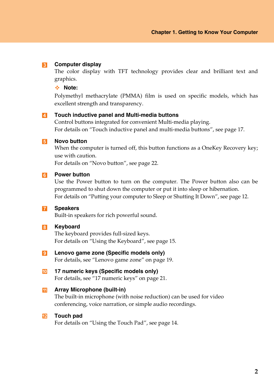 Lenovo IdeaPad Y710 User Manual | Page 7 / 102