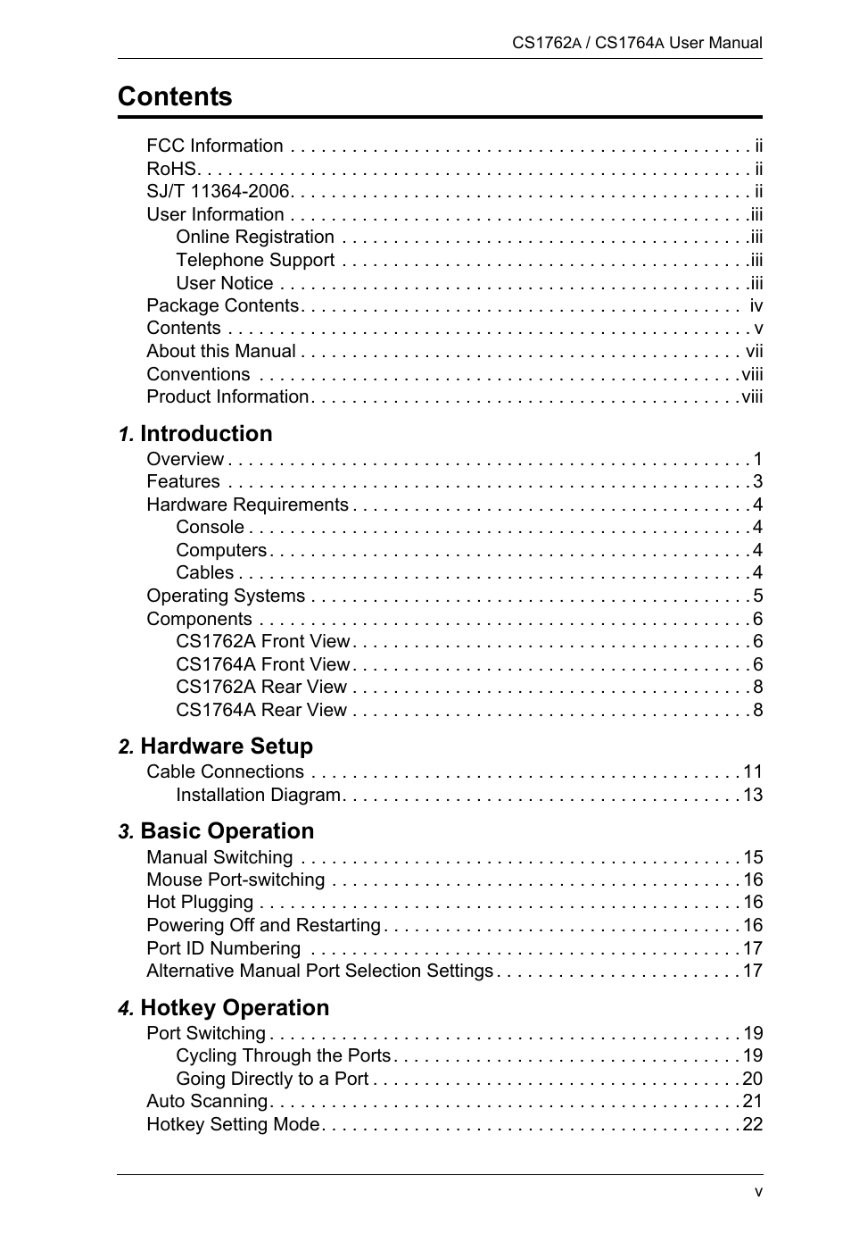 ATEN CS-1762 User Manual | Page 5 / 52