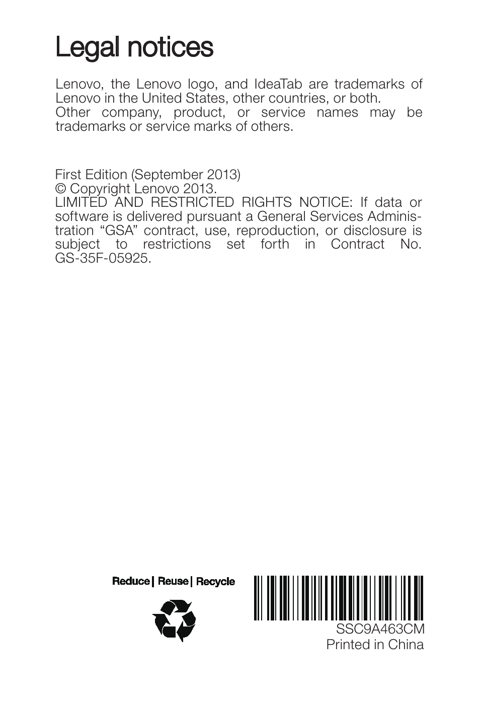 Legal notices | Lenovo Yoga Tablet 8 B6000 User Manual | Page 21 / 21