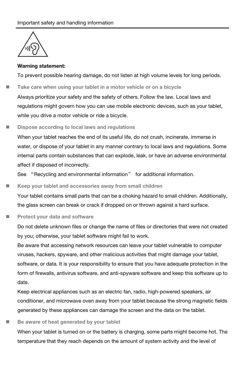 Lenovo Yoga Tablet 8 B6000 User Manual | Page 7 / 21