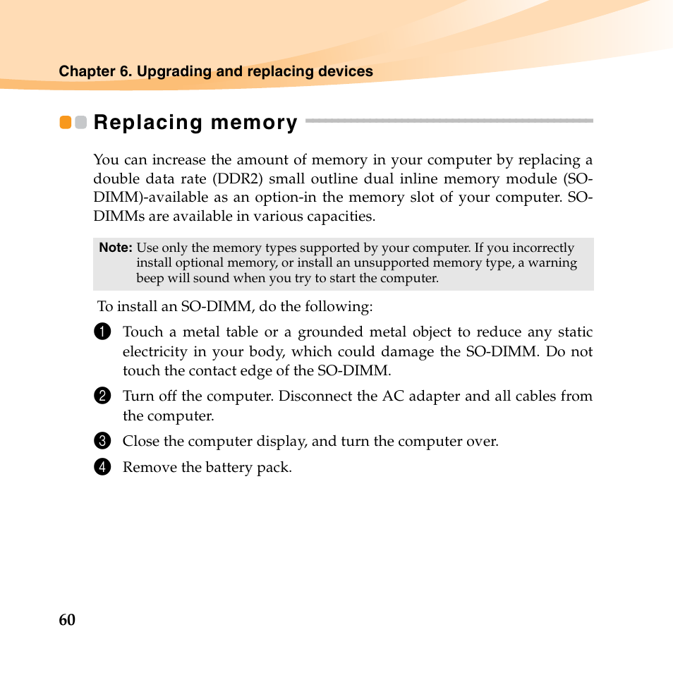 Replacing memory | Lenovo IdeaPad S10-2 User Manual | Page 75 / 140