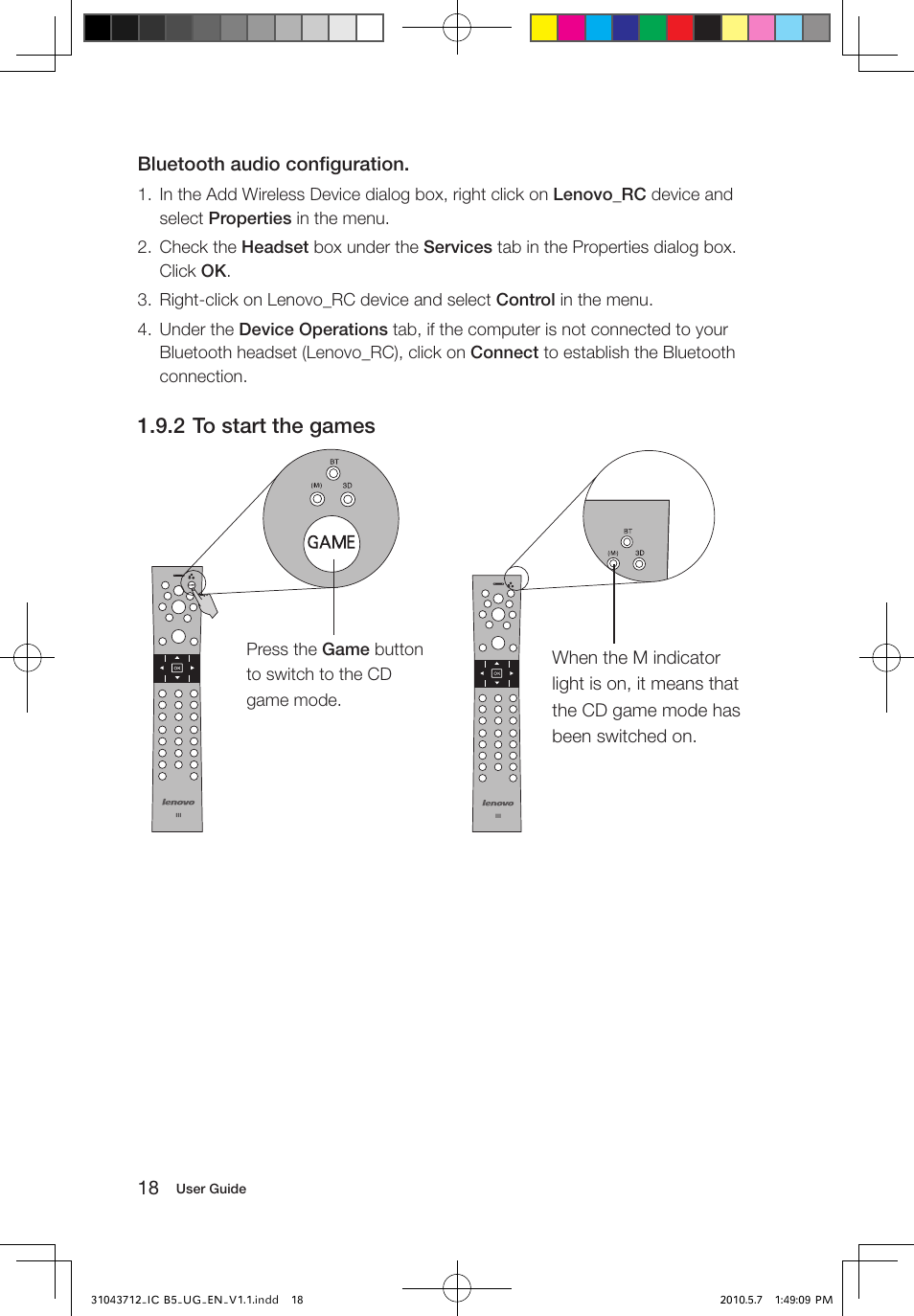 2 to start the games | Lenovo IdeaCentre B505 User Manual | Page 23 / 51
