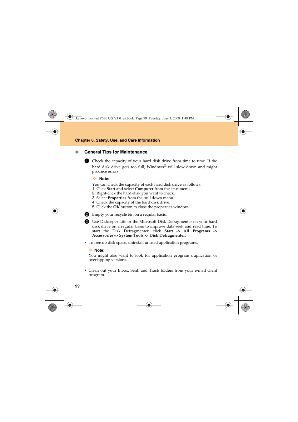 Lenovo IdeaPad Y530 User Manual | Page 108 / 152
