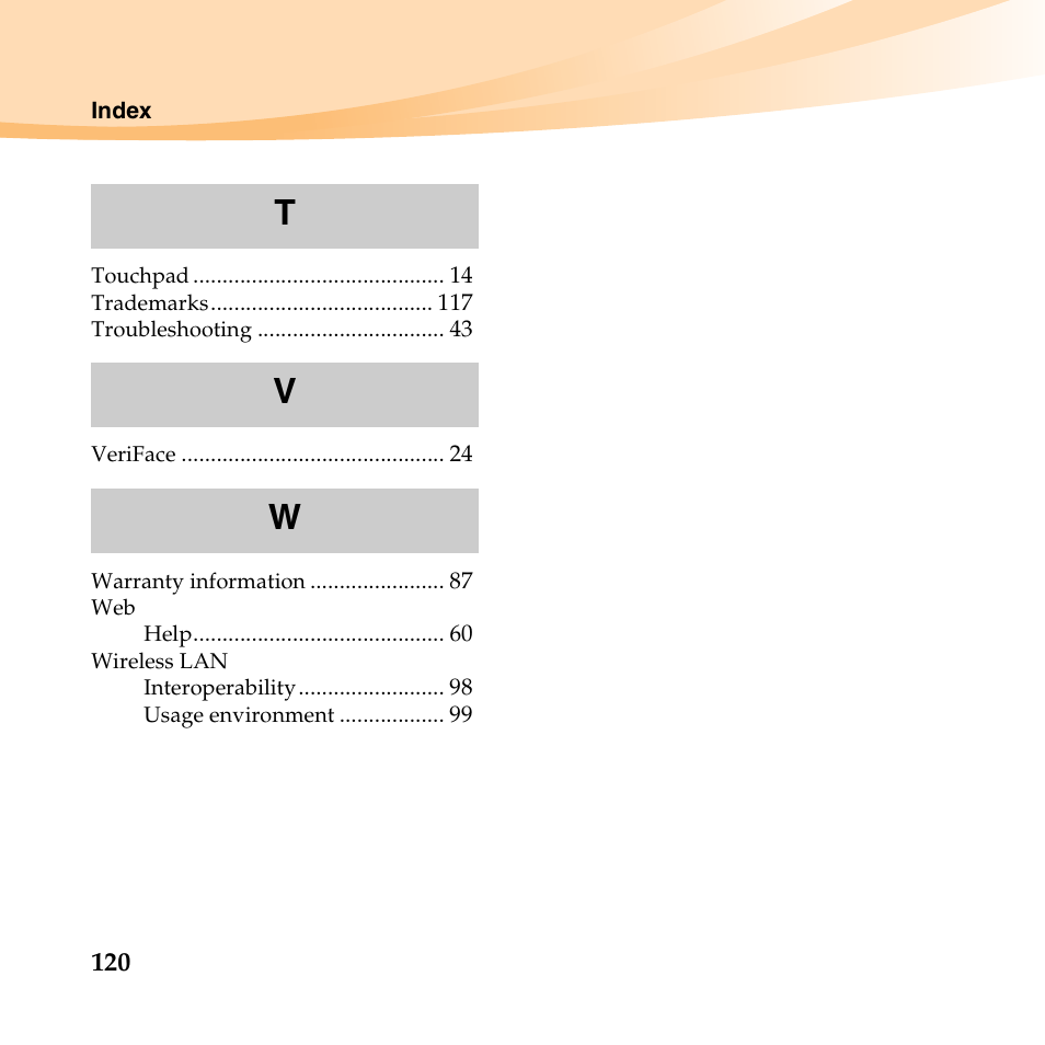 Tv w | Lenovo IdeaPad U450p User Manual | Page 134 / 136