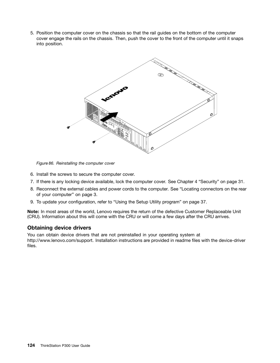 Obtaining device drivers | Lenovo ThinkStation P300 User Manual | Page 136 / 162