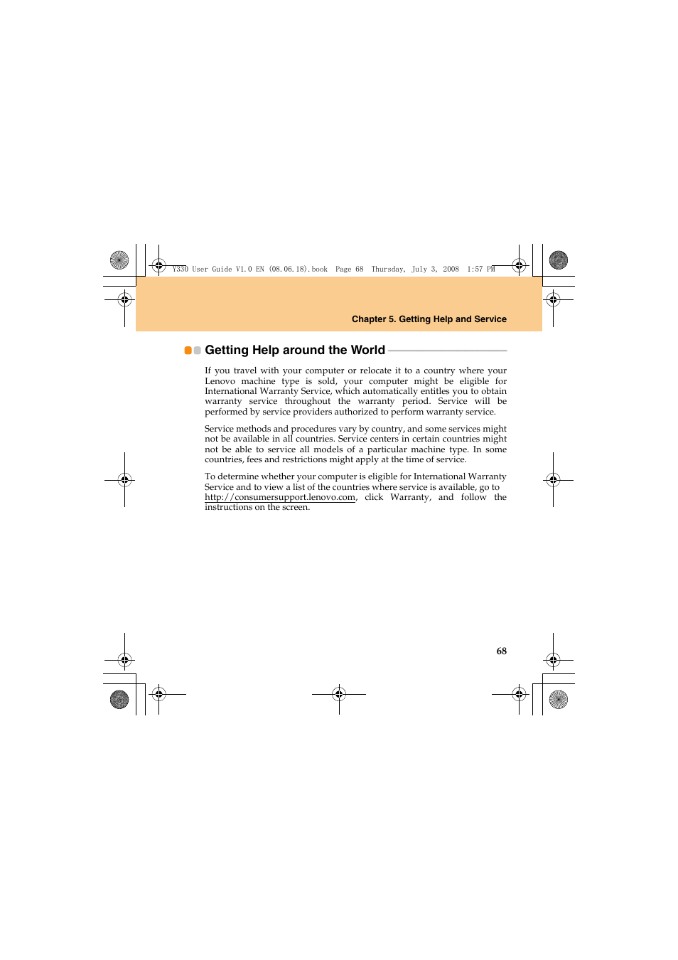 Getting help around the world | Lenovo IdeaPad Y330 User Manual | Page 77 / 148