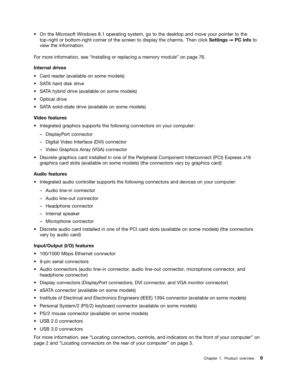 Lenovo ThinkStation P300 User Manual | Page 21 / 150