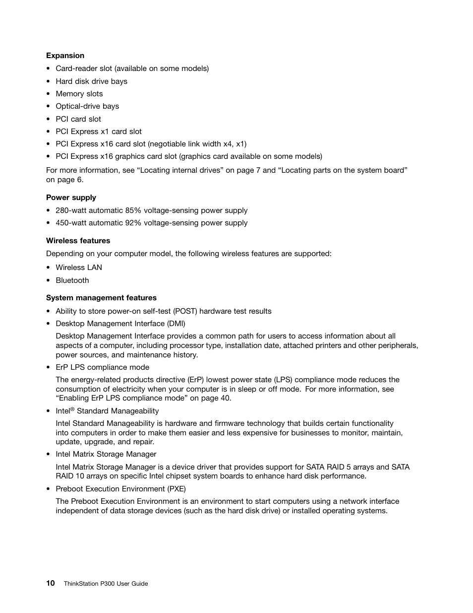 Lenovo ThinkStation P300 User Manual | Page 22 / 150
