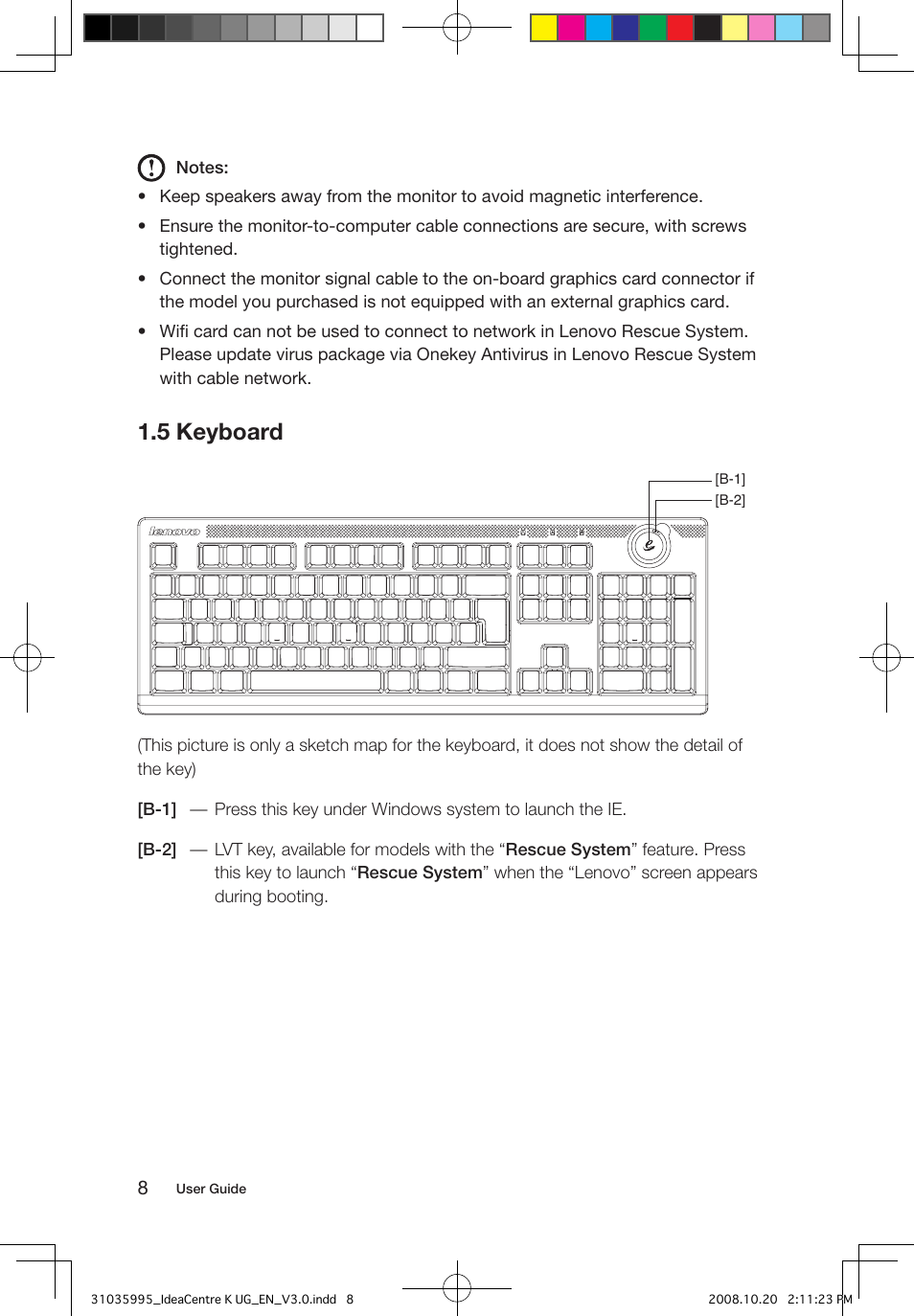 5 keyboard | Lenovo IdeaCentre K230 User Manual | Page 13 / 41