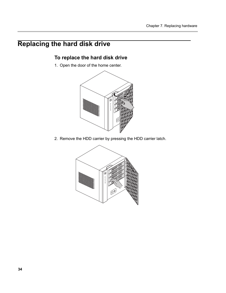 Replacing the hard disk drive | Lenovo D400 Desktop IdeaCentre User Manual | Page 39 / 63