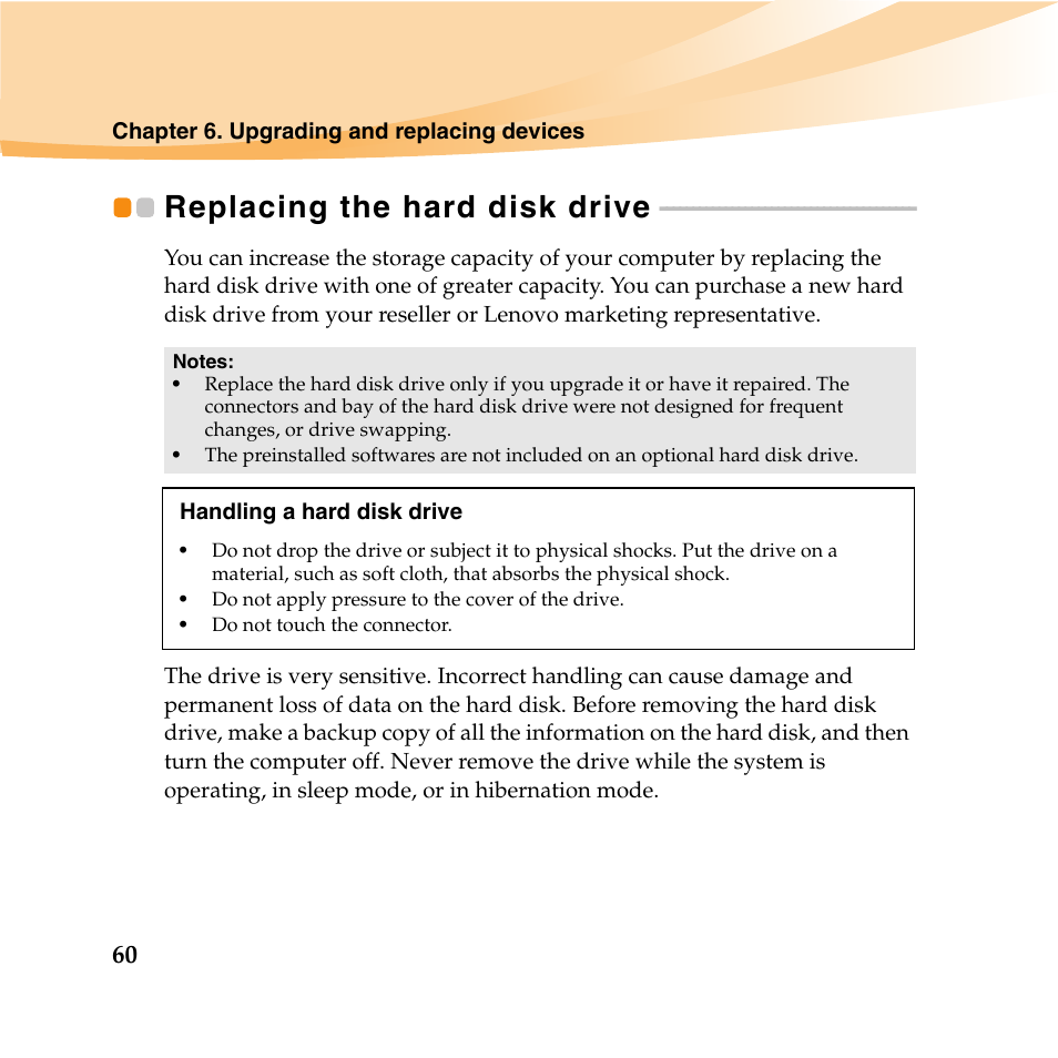 Replacing the hard disk drive | Lenovo IdeaPad U460 User Manual | Page 74 / 143