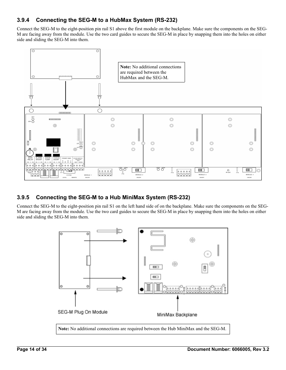 4 connecting the seg-m to a hubmax system (rs-232) | American International Electric SEG-M User Manual | Page 14 / 34
