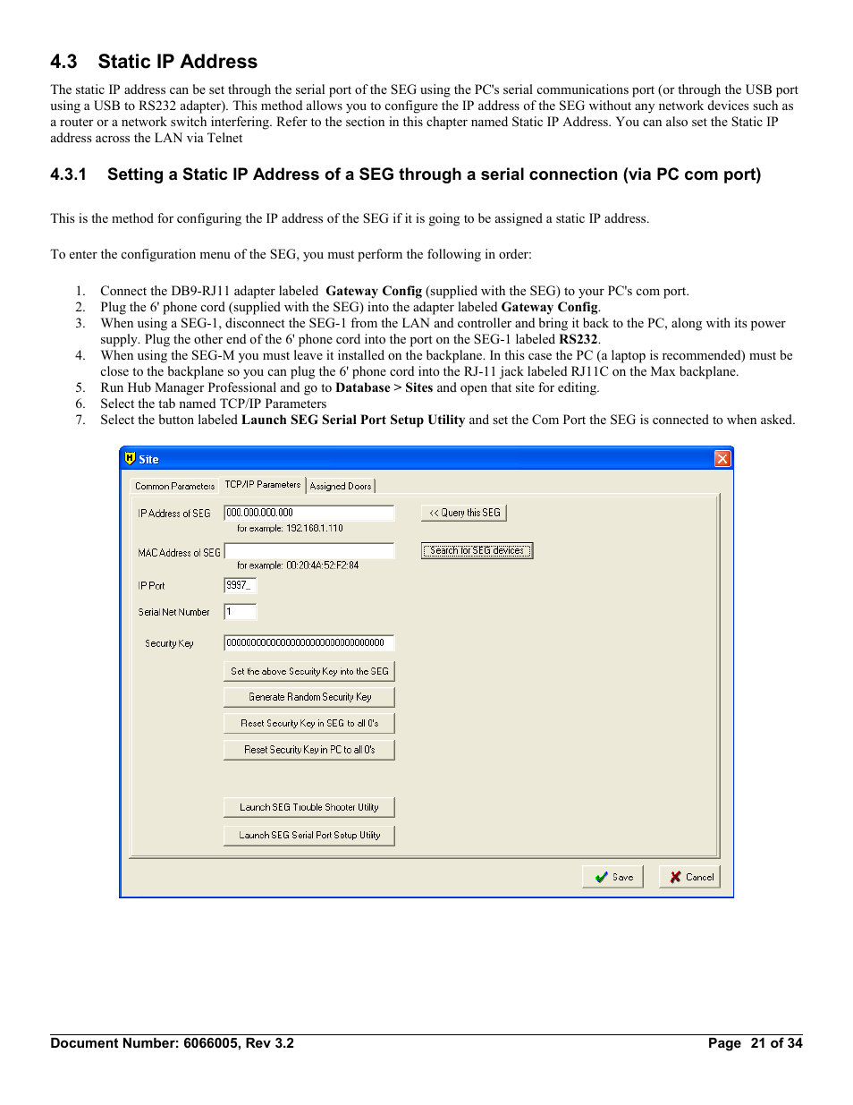 3 static ip address | American International Electric SEG-M User Manual | Page 21 / 34