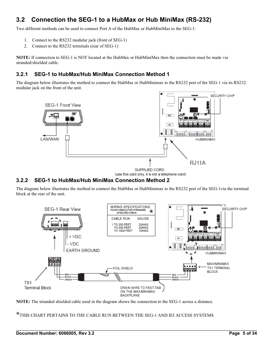 1 seg-1 to hubmax/hub minimax connection method 1, 2 seg-1 to hubmax/hub minimax connection method 2 | American International Electric SEG-M User Manual | Page 5 / 34