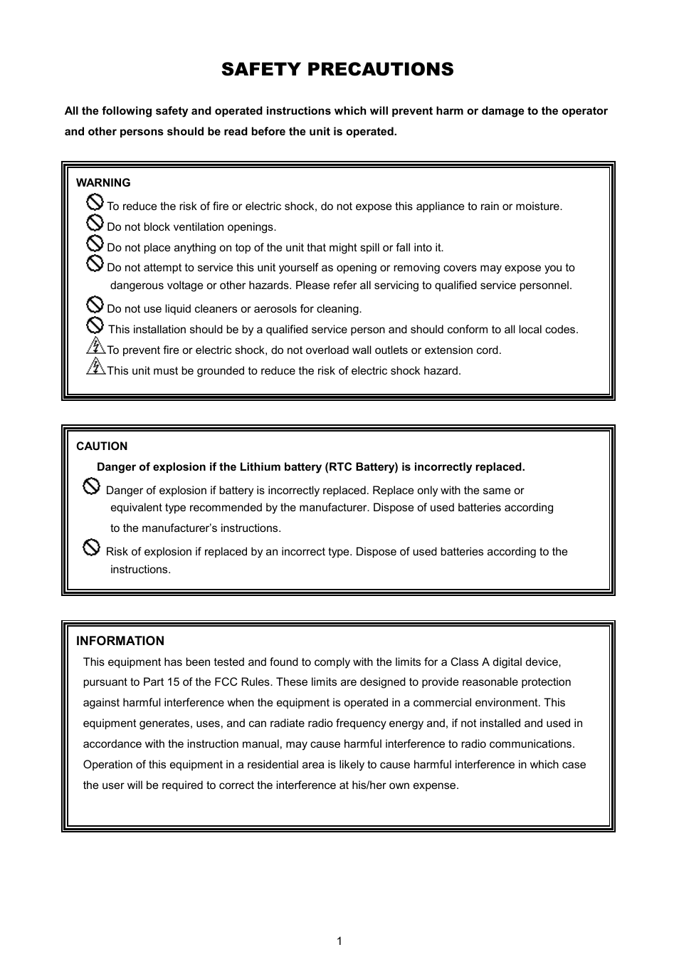 Safety precautions | AVE MV DR4000 User Manual | Page 3 / 87