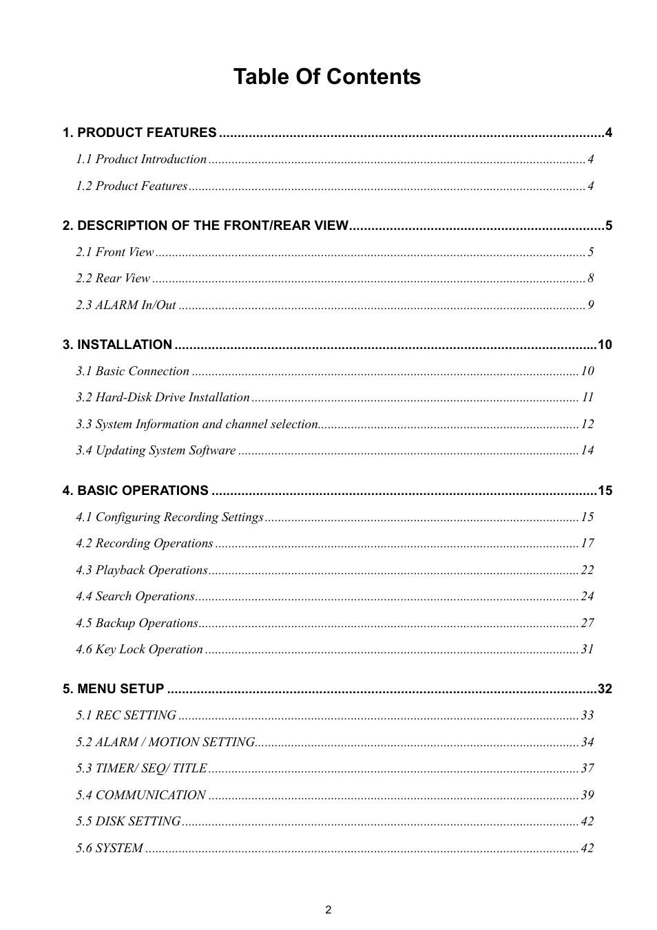 AVE MV DR4000 User Manual | Page 4 / 87