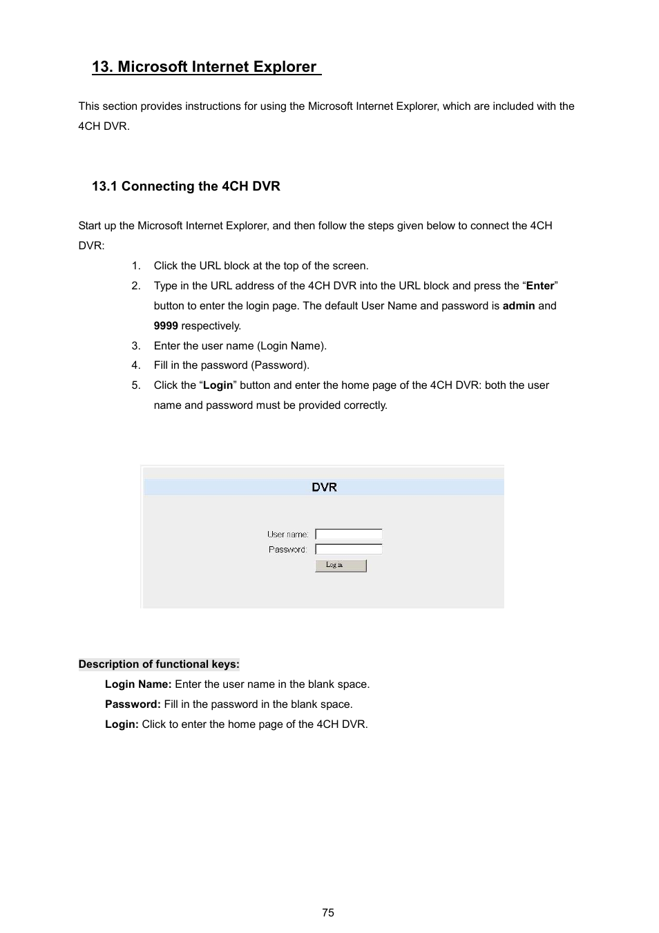 Microsoft internet explorer | AVE MV DR4000 User Manual | Page 77 / 87