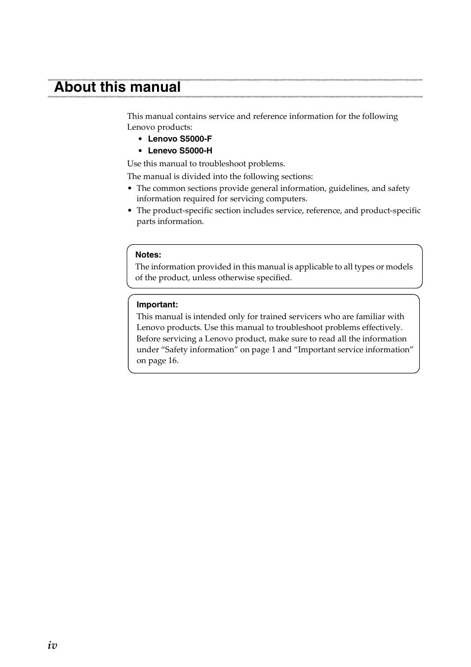 About this manual | Lenovo S5000 Tablet User Manual | Page 4 / 60